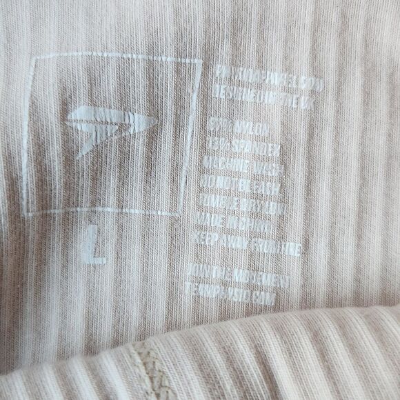 Physiq Apparel Ribbed Drawstring Pants in Cream Size Large - Picture 3 of 10